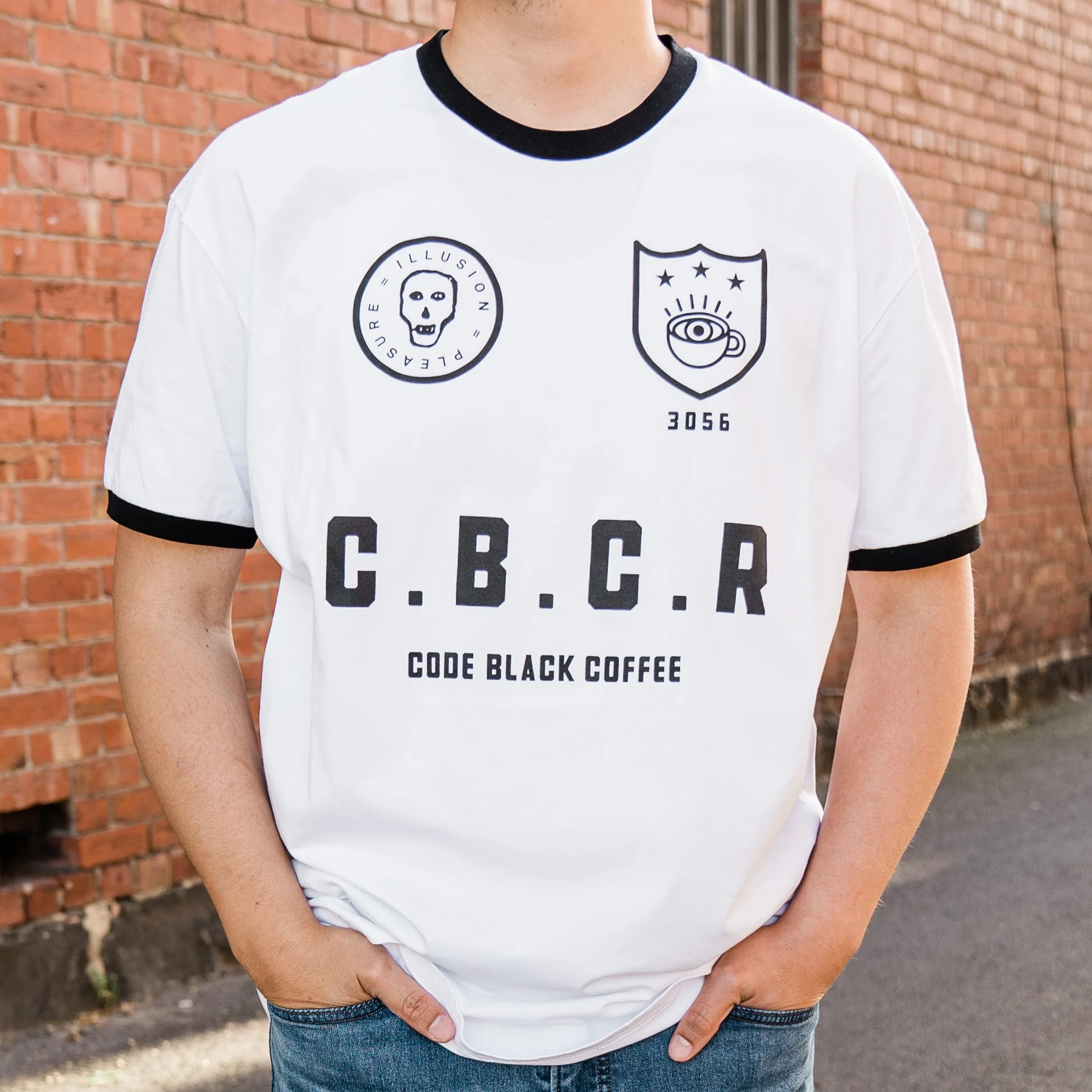 Code Black Coffee 'Football' Crew Neck T-Shirt - Image 3